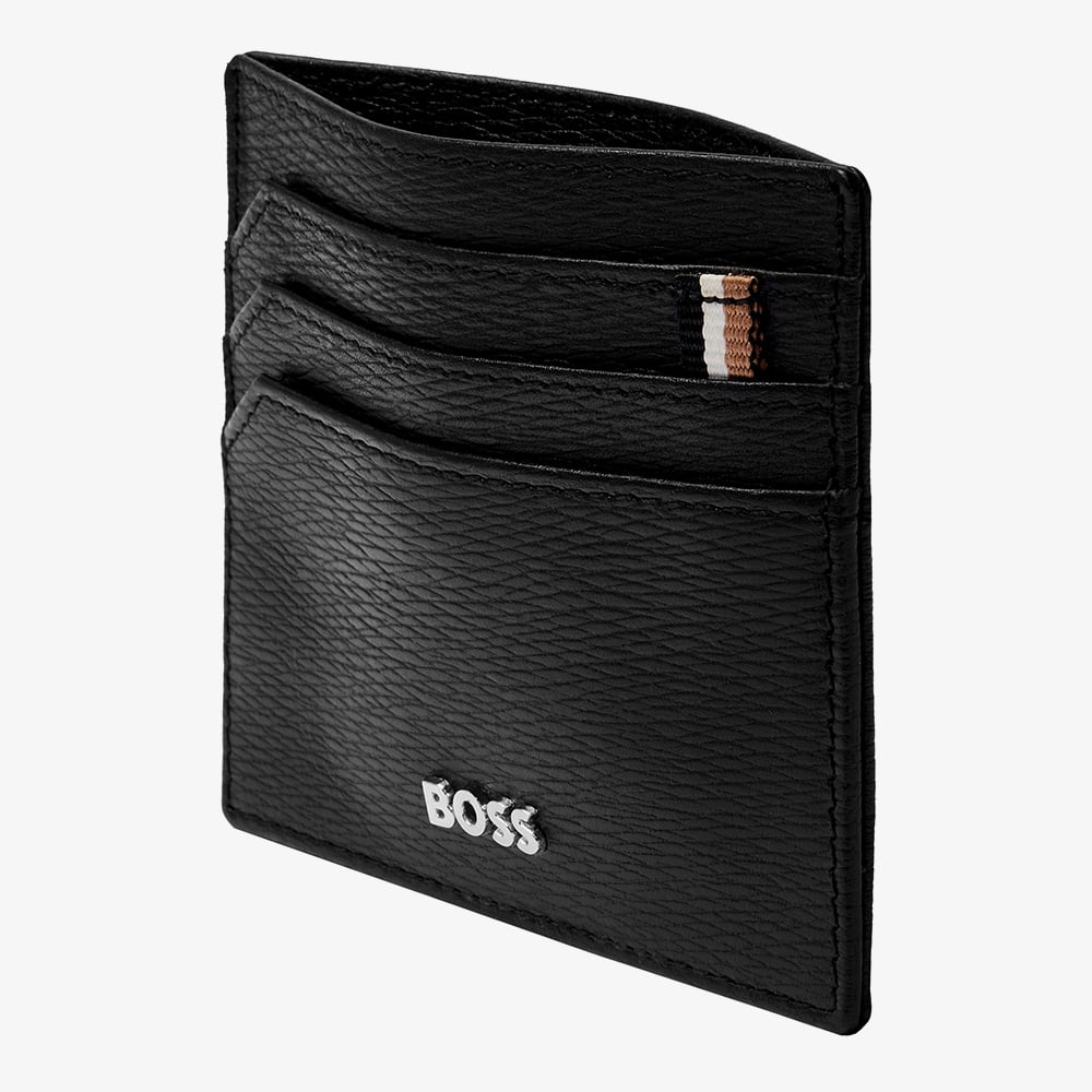 BOSS Iconic Black Card Holder Wallet HLC421A