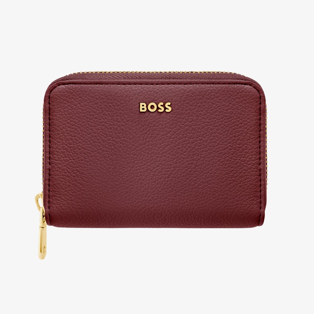 BOSS Signature Lady Burgundy Money Purse HEM616R