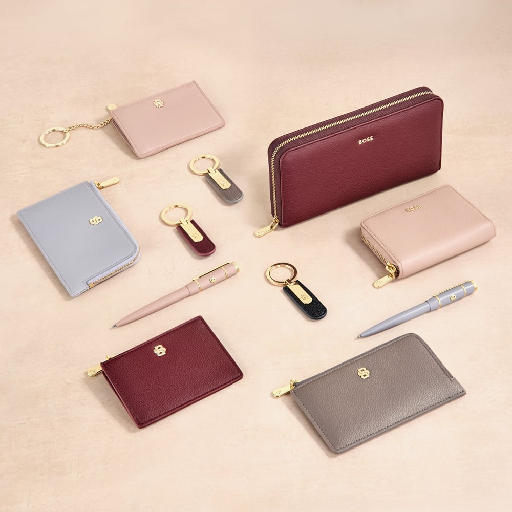 BOSS Signature Lady Burgundy Money Purse HEM616R