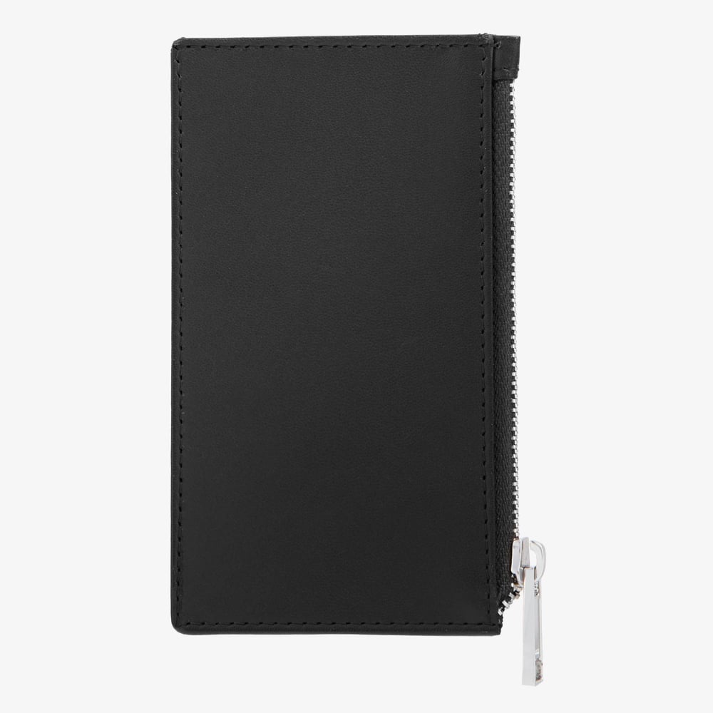 BOSS Classic Smooth Black Zip Card Holder Wallet HLK503A