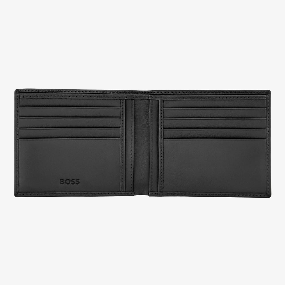 BOSS Double B Saffiano Black Wallet HLW526A