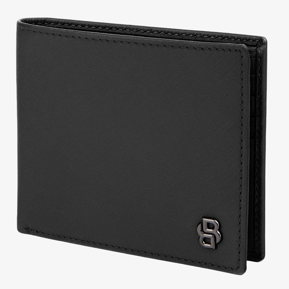 BOSS Double B Saffiano Black Wallet HLW526A
