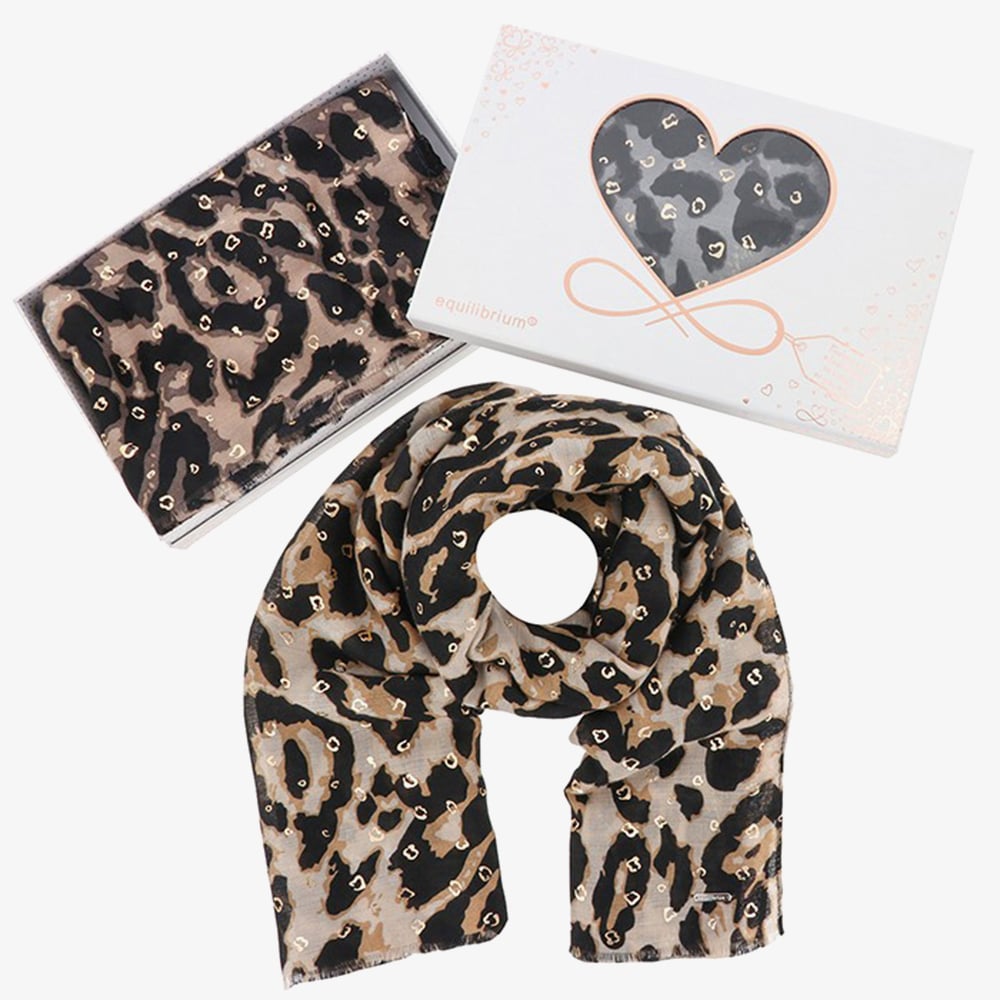 Equilibrium Ladies Animal Print Boxed Scarf 359891