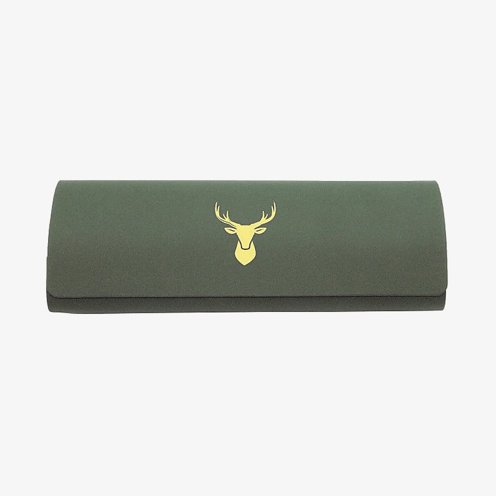 Green Stag Embossed Glasses Case and Cloth Accessory GC-02