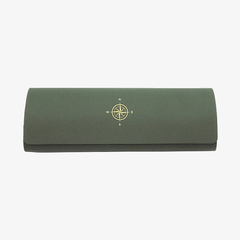 Compass Embossed Glasses Case and Cloth Accessory GC-08