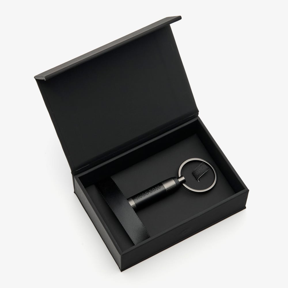 BOSS Rive Gunmetal Keyring HAK443D