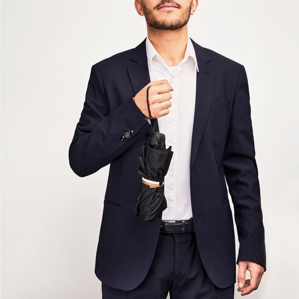 BOSS Iconic Black Mini Umbrella HUG321A