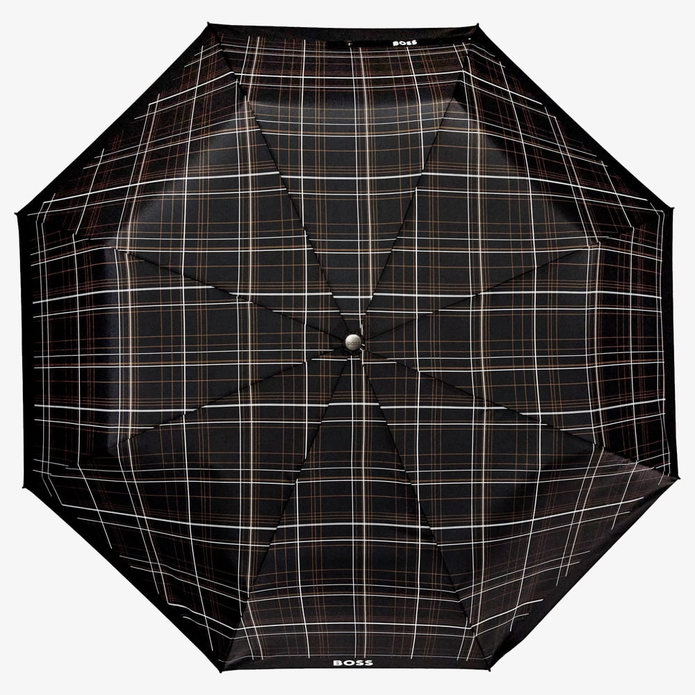 BOSS Checkered Black Pocket Umbrella HUF624A