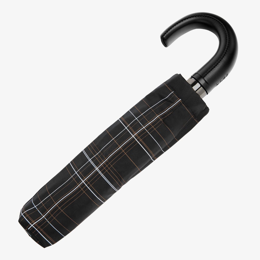 BOSS Checkered Black Pocket Umbrella HUF624A