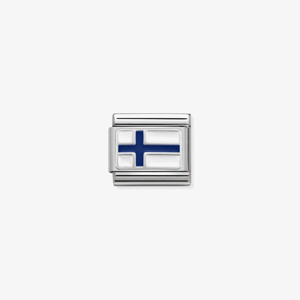Nomination CLASSIC Silvershine Finland Flag Charm 330207/10