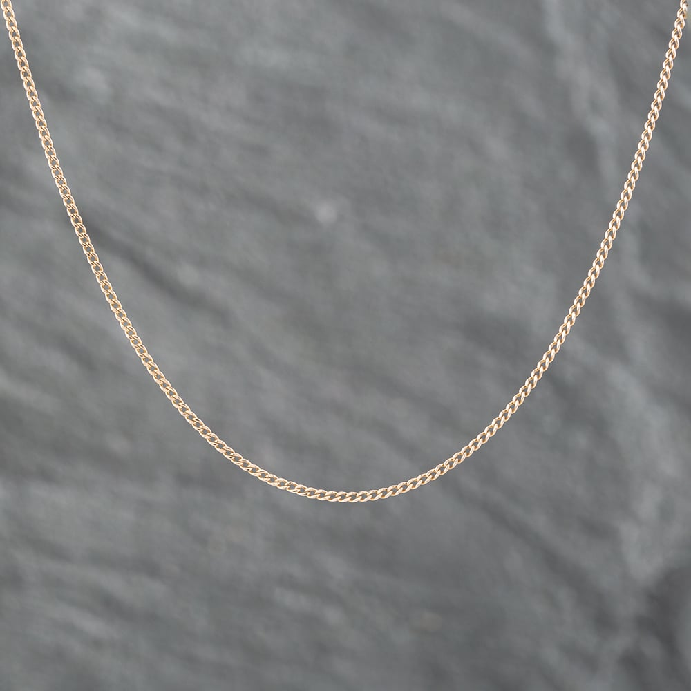 Product photograph of Pre-owned 9ct Rose Gold 19 Inch Curb Chain 41011118 from The Jewel Hut