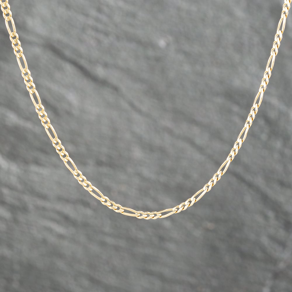 Product photograph of Pre-owned 14ct Yellow Gold 20 Inch Figaro Chain 41021301 from The Jewel Hut