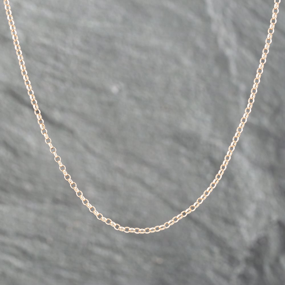 Product photograph of Pre-owned 9ct Rose Gold 20 Inch Belcher Chain 41021333 from The Jewel Hut