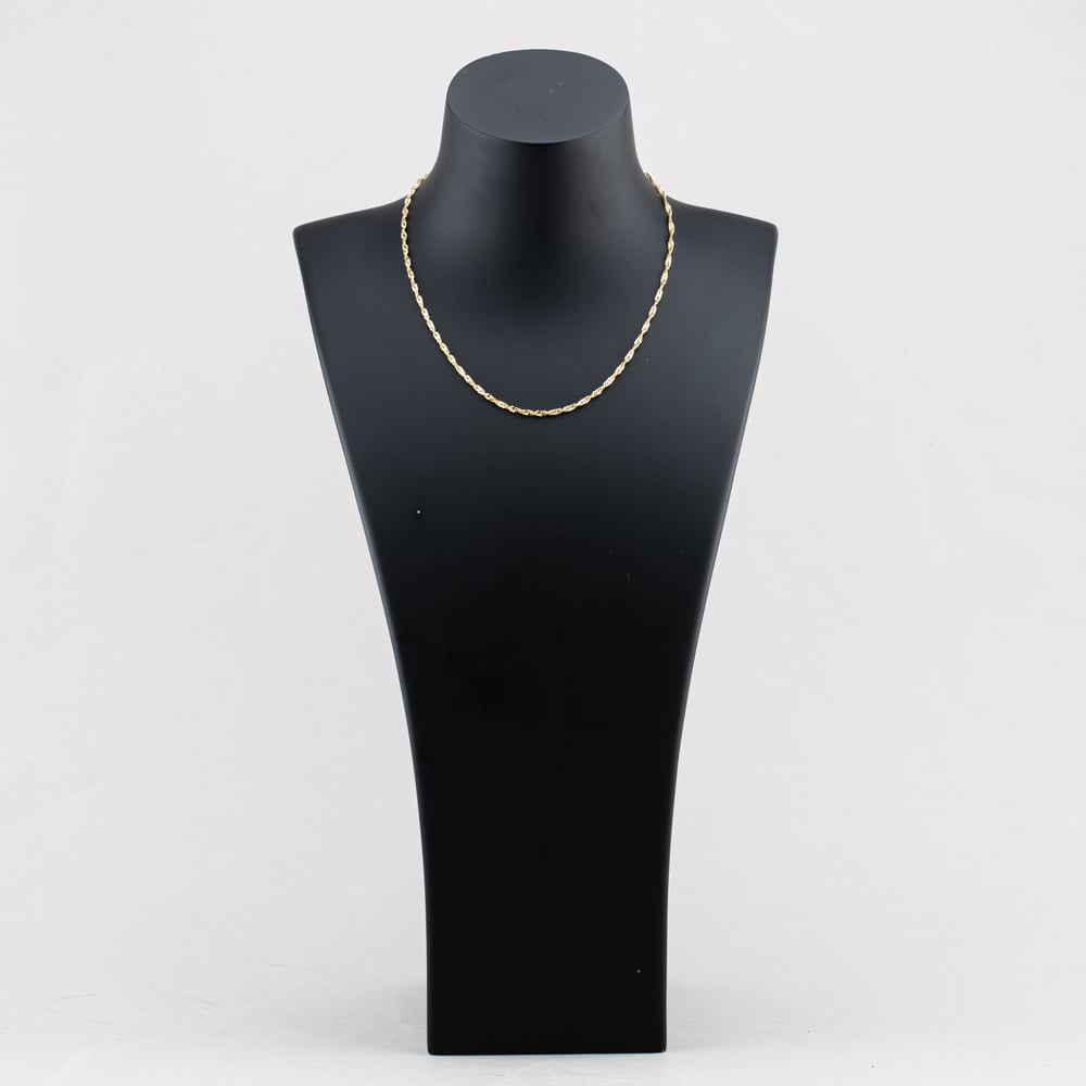 Pre-Owned 9ct Yellow Gold Twisted 16 Inch Curb Chain 41021566