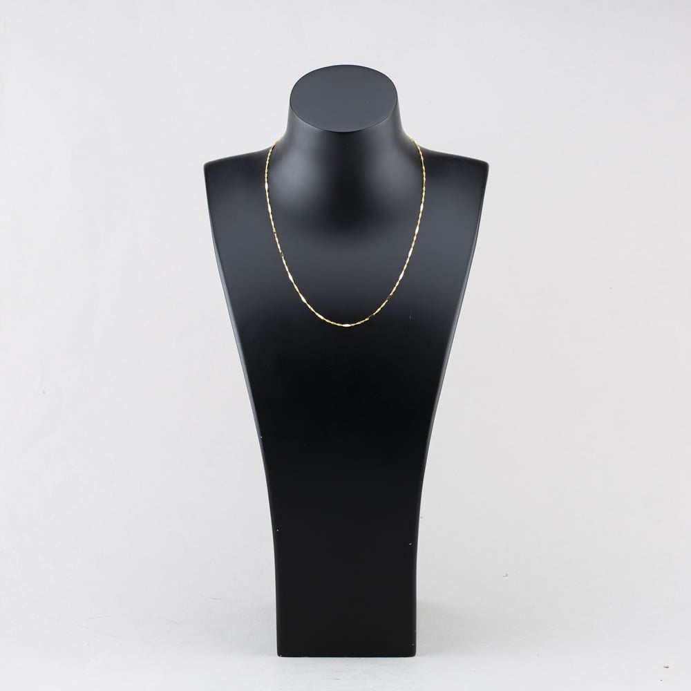 Pre-Owned 9ct Yellow Gold Bar And Twist 18 Inch Chain 41021602