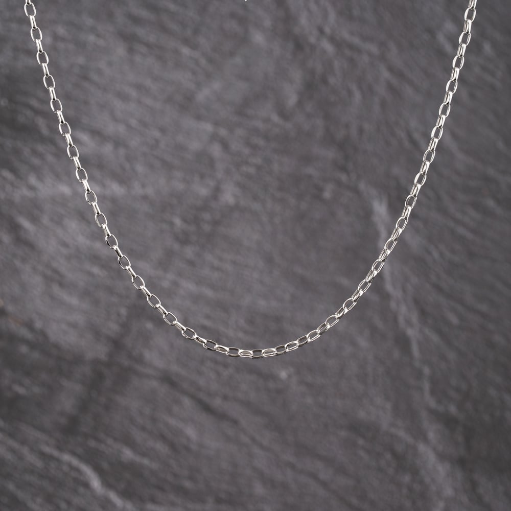 Pre-Owned 9ct White Gold 18 Inch Belcher Chain 41021685
