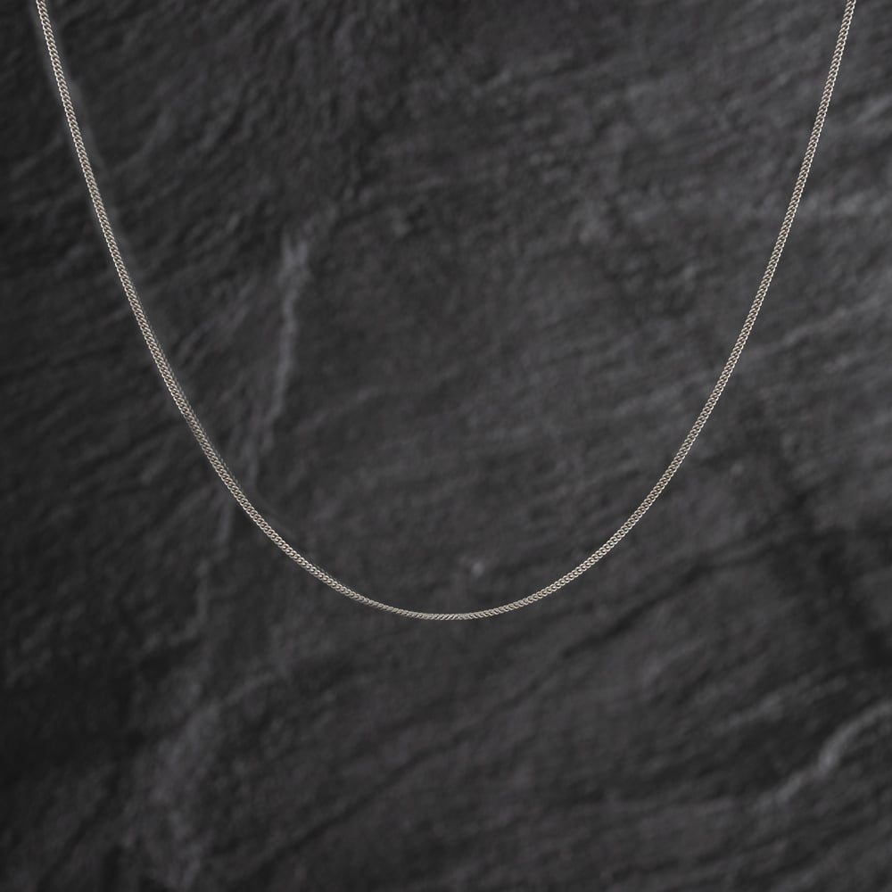 Pre-Owned 18ct White Gold Fine 20 Inch Curb Chain 41021695