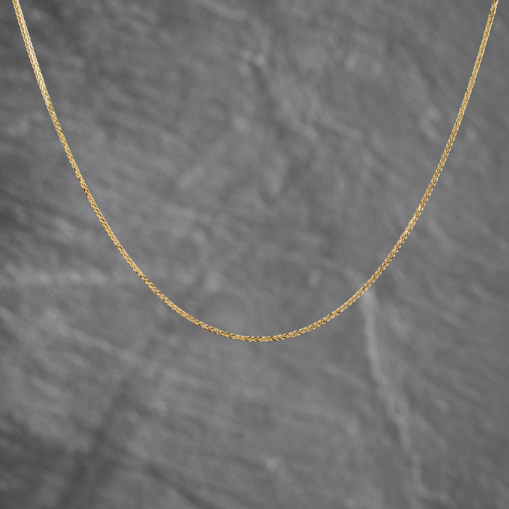 Pre-Owned 9ct Yellow Gold 16 Inch Foxtail Chain 41021751