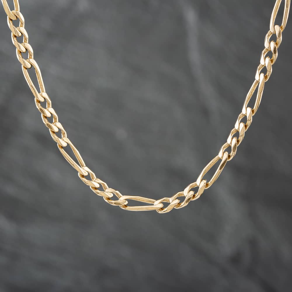 Product photograph of Pre-owned 9ct Yellow Gold 18 Inch Figaro Chain 41041241 from The Jewel Hut