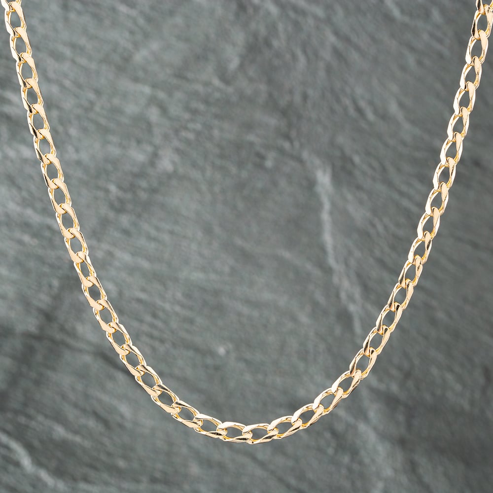 Product photograph of Pre-owned 9ct Yellow Gold 20 Inch Curb Chain 41041244 from The Jewel Hut