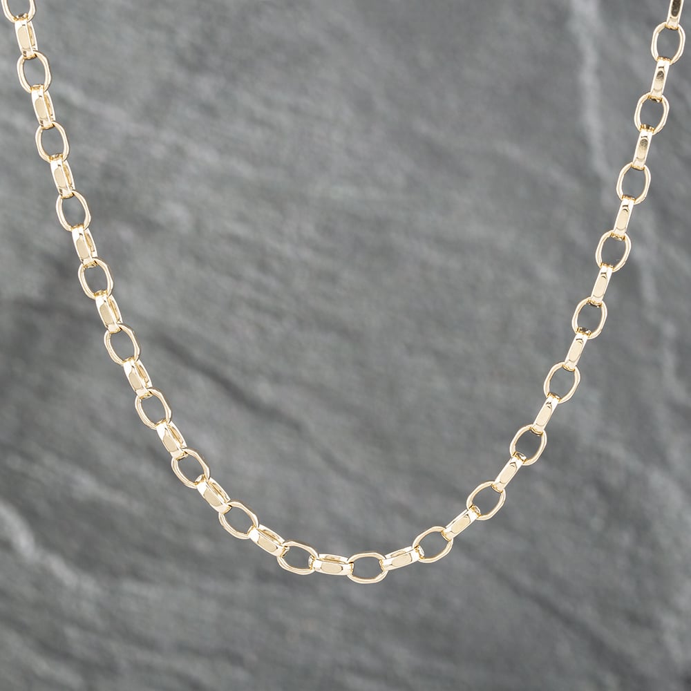 Product photograph of Pre-owned 9ct Yellow Gold 22 Inch Belcher Chain 41041274 from The Jewel Hut