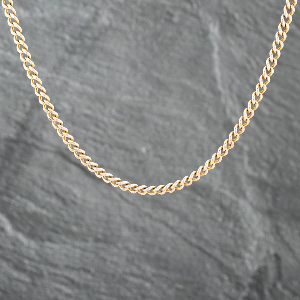Product photograph of Pre-owned 9ct Yellow Gold 20 Inch Curb Chain 41041281 from The Jewel Hut