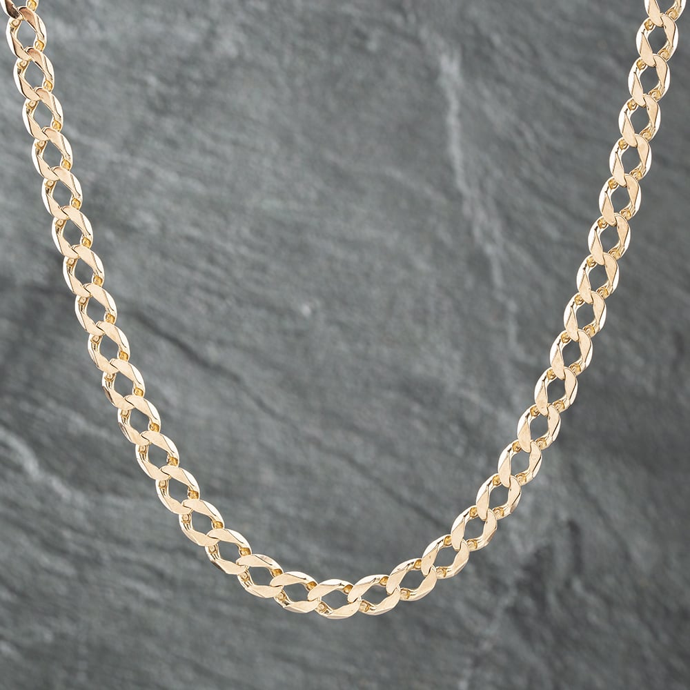 Product photograph of Pre-owned 9ct Yellow Gold 23 Inch Curb Chain 41041283 from The Jewel Hut