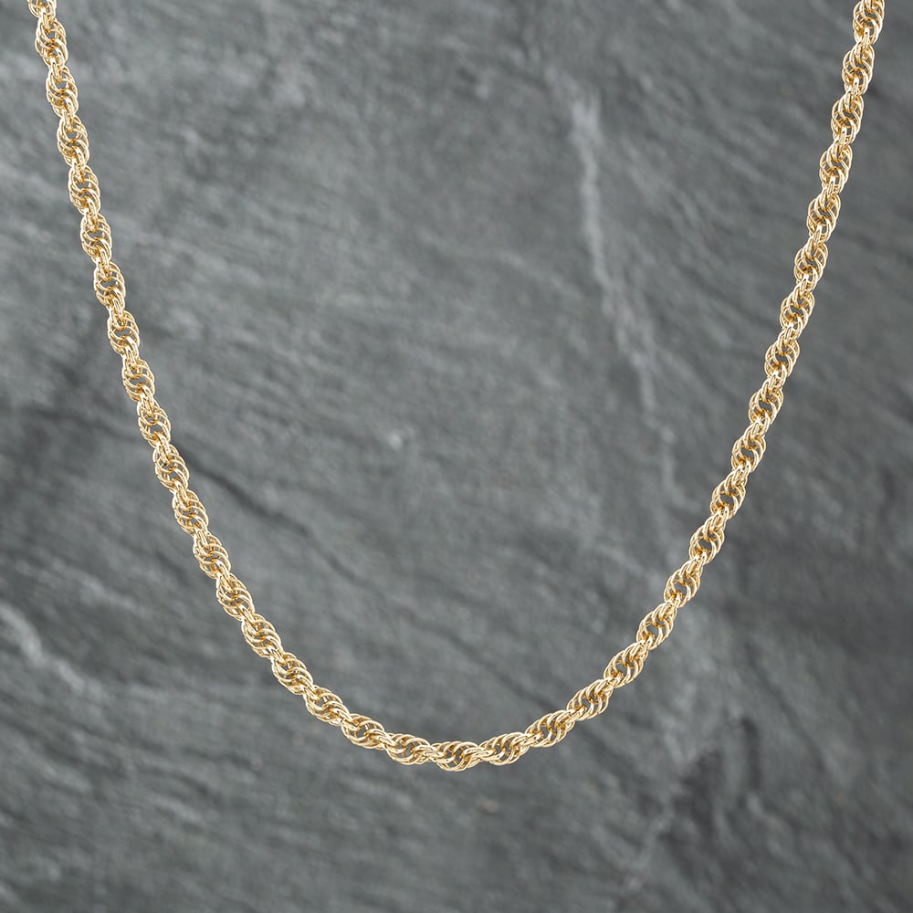 Product photograph of Pre-owned 9ct Yellow Gold 21 Inch Prince Of Wales Chain 41041289 from The Jewel Hut