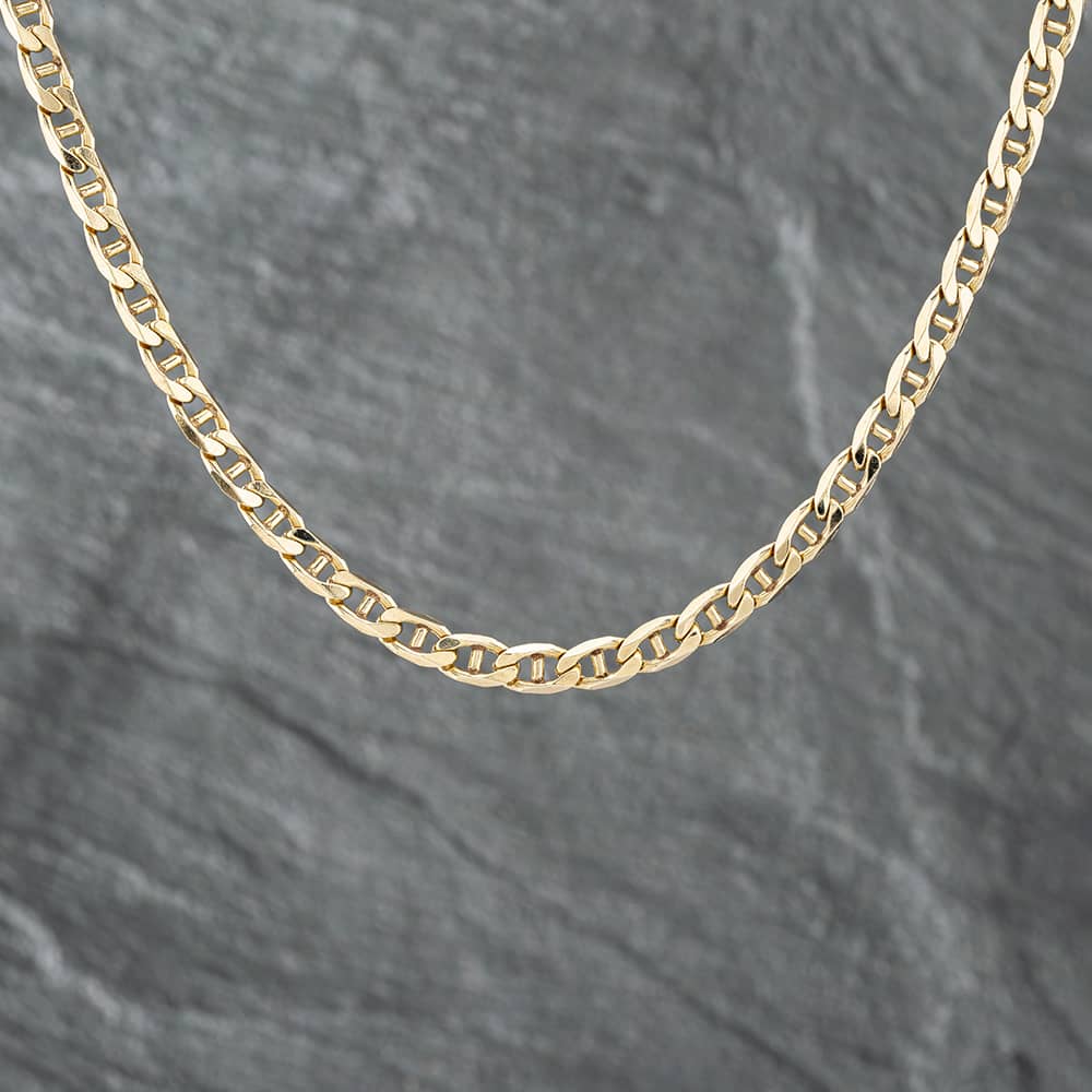 Product photograph of Pre-owned 9ct Yellow Gold 18 Inch Anchor Chain 41041290 from The Jewel Hut