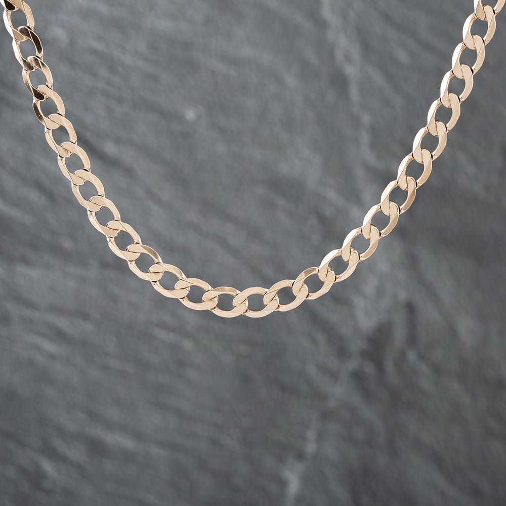 Product photograph of Pre-owned 9ct Yellow Gold 24 Inch Curb Chain 41041303 from The Jewel Hut