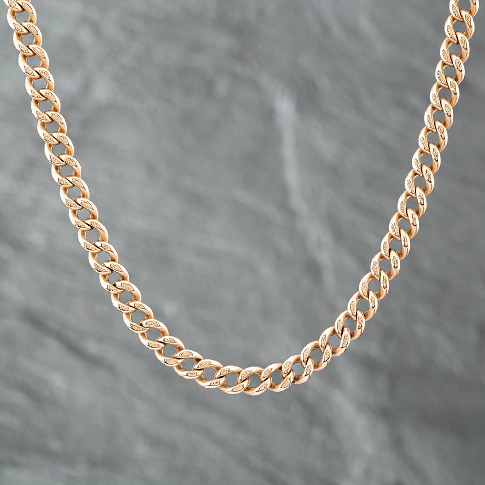 Product photograph of Pre-owned Vintage Rose Gold 24 Inch Curb Chain 41041311 from The Jewel Hut