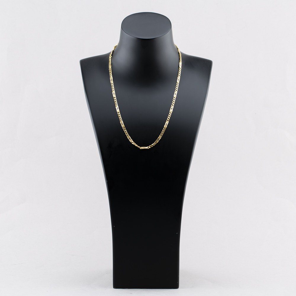 Pre-Owned 9ct Yellow Gold 5+1 Fancy Link 20 Inch Figaro Chain 41041640