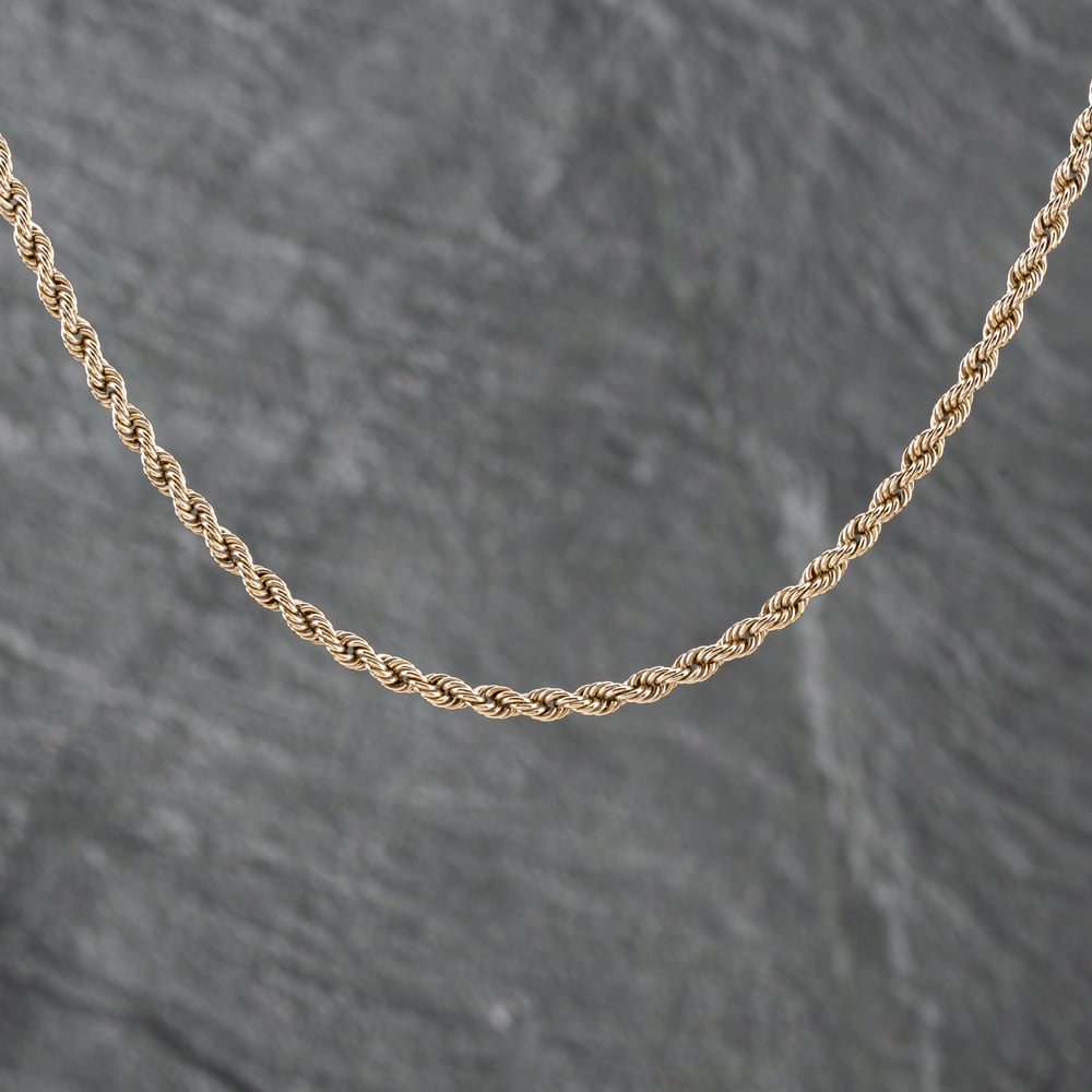 Pre-Owned 9ct Yellow Gold 17 Inch Rope Chain 41041652