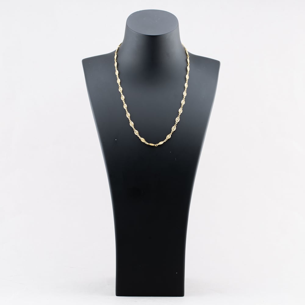 Pre-Owned 18ct Yellow Gold Oval Filligree Link 19 Inch Fancy Chain 41041654