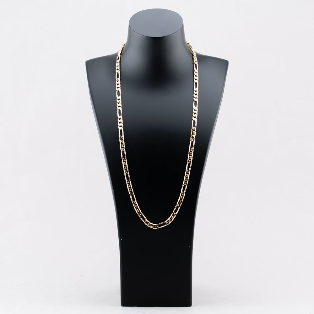 Pre-Owned 9ct Yellow Gold Heavy 26 Inch Figaro Chain 41041656