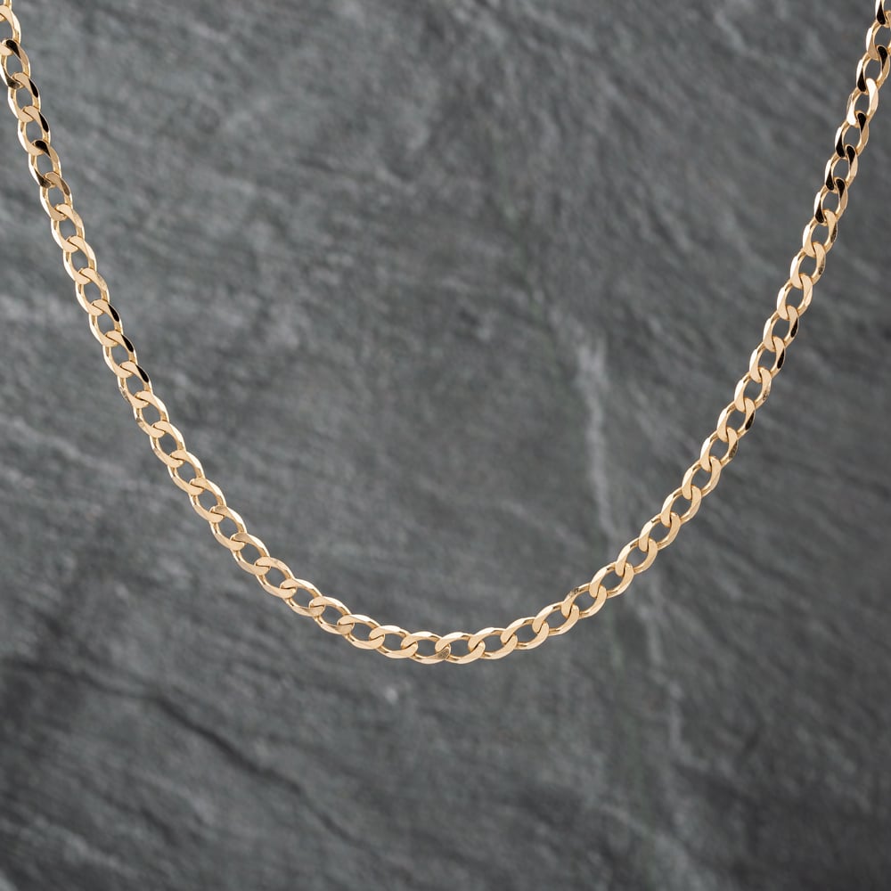 Pre-Owned 9ct Yellow Gold 18 Inch Curb Chain 41041669