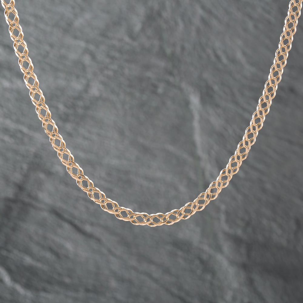 Pre-Owned 9ct Yellow Gold Double Link 19 Inch Curb Chain 41041677