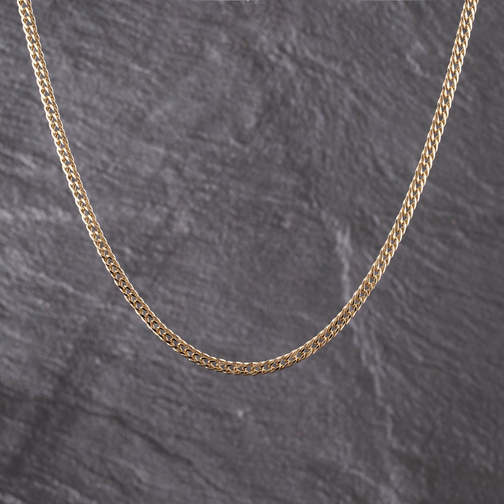 Pre-Owned 9ct Yellow Gold Double 19 Inch Curb Chain 41041757