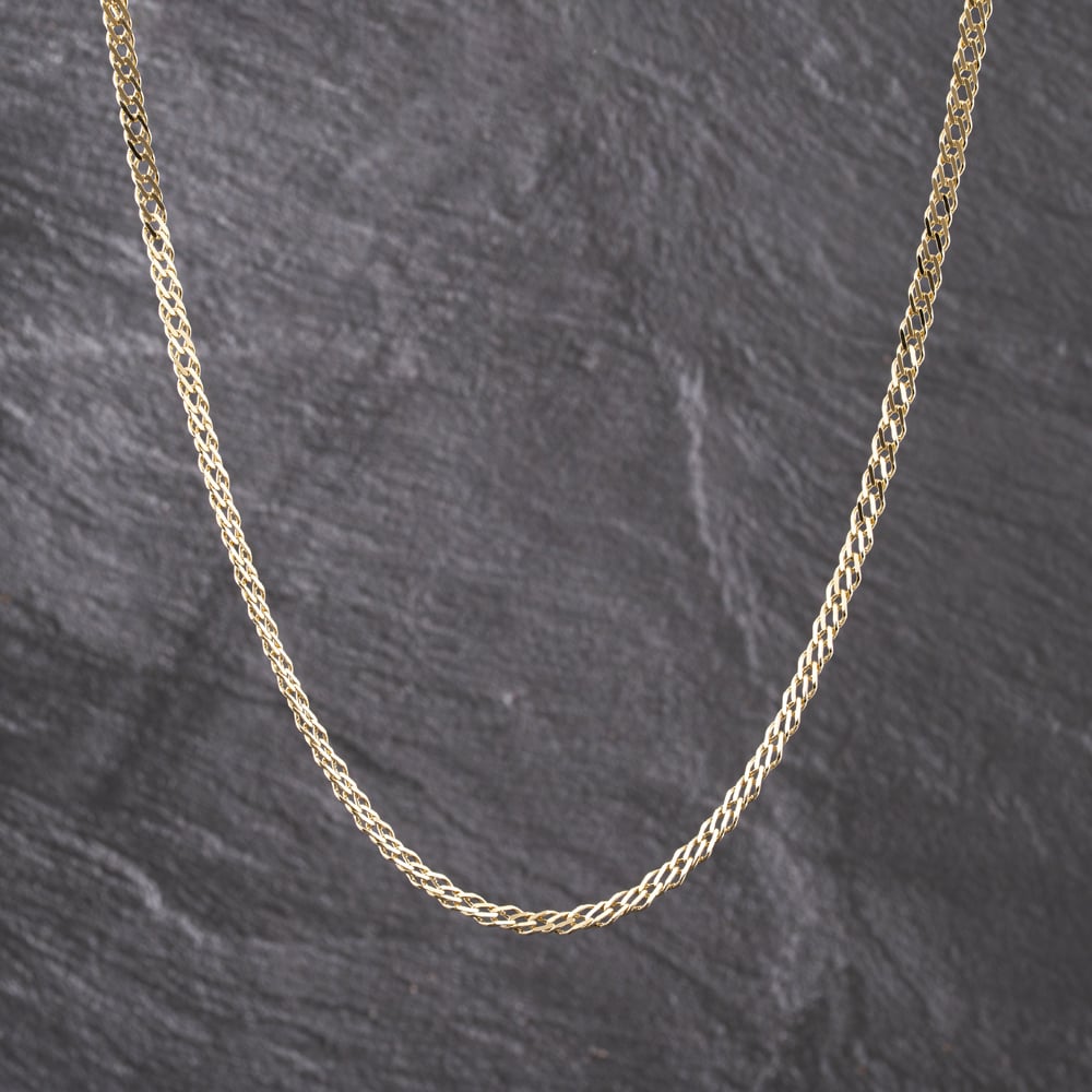 Pre-Owned 9ct Yellow Gold Double 28 Inch Curb Chain 41041760