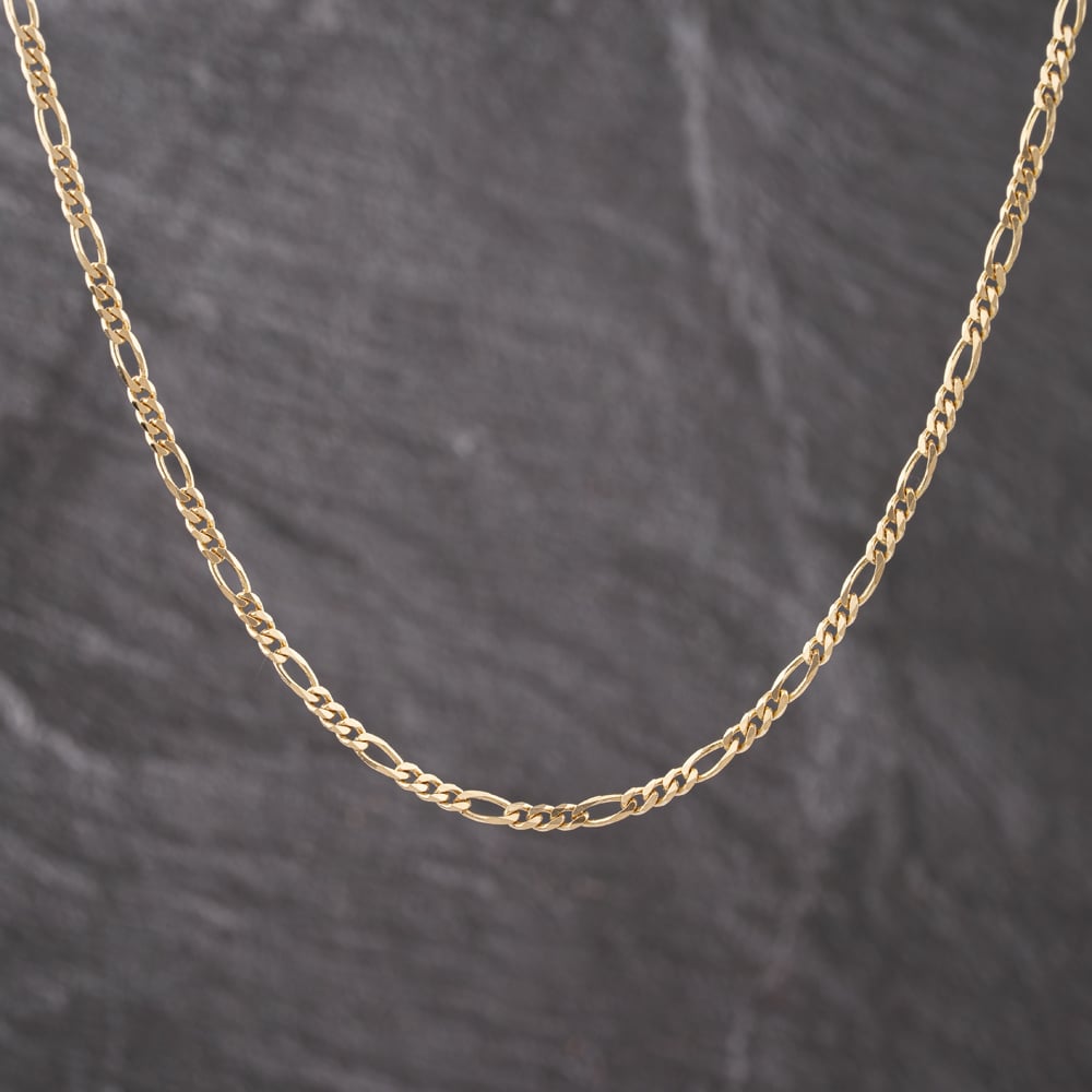 Pre-Owned 9ct Yellow Gold 30 Inch Figaro Chain 41041761