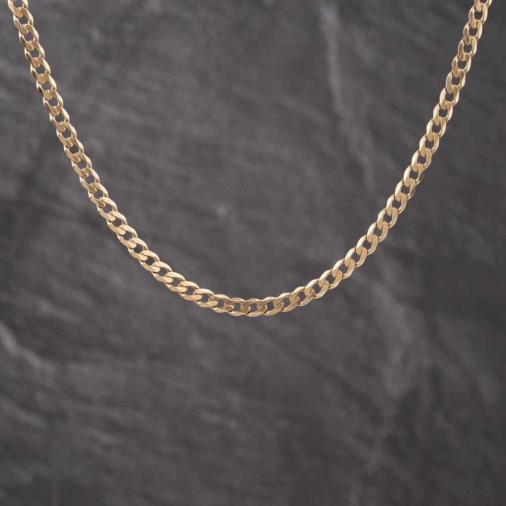 Pre-Owned 9ct Yellow Gold 18 Inch Curb Chain 41041765