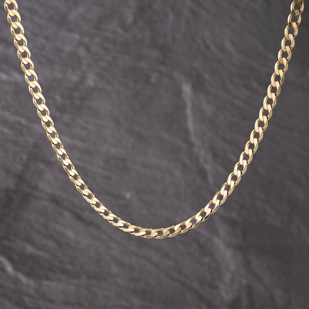 Pre-Owned 9ct Yellow Gold 18 Inch Curb Chain 41041777