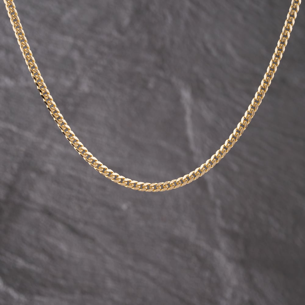 Pre-Owned 9ct Yellow Gold 16 Inch Curb Chain 41041779