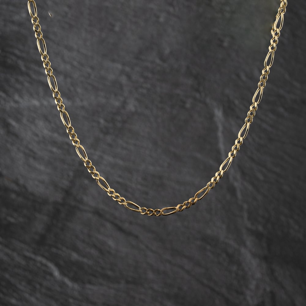 Pre-Owned 9ct Yellow Gold 23 Inch Figaro Chain 41041805