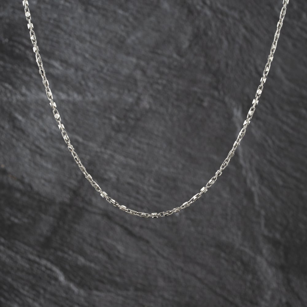 Pre-Owned 9ct White Gold 18 Inch Fancy Chain 41041830