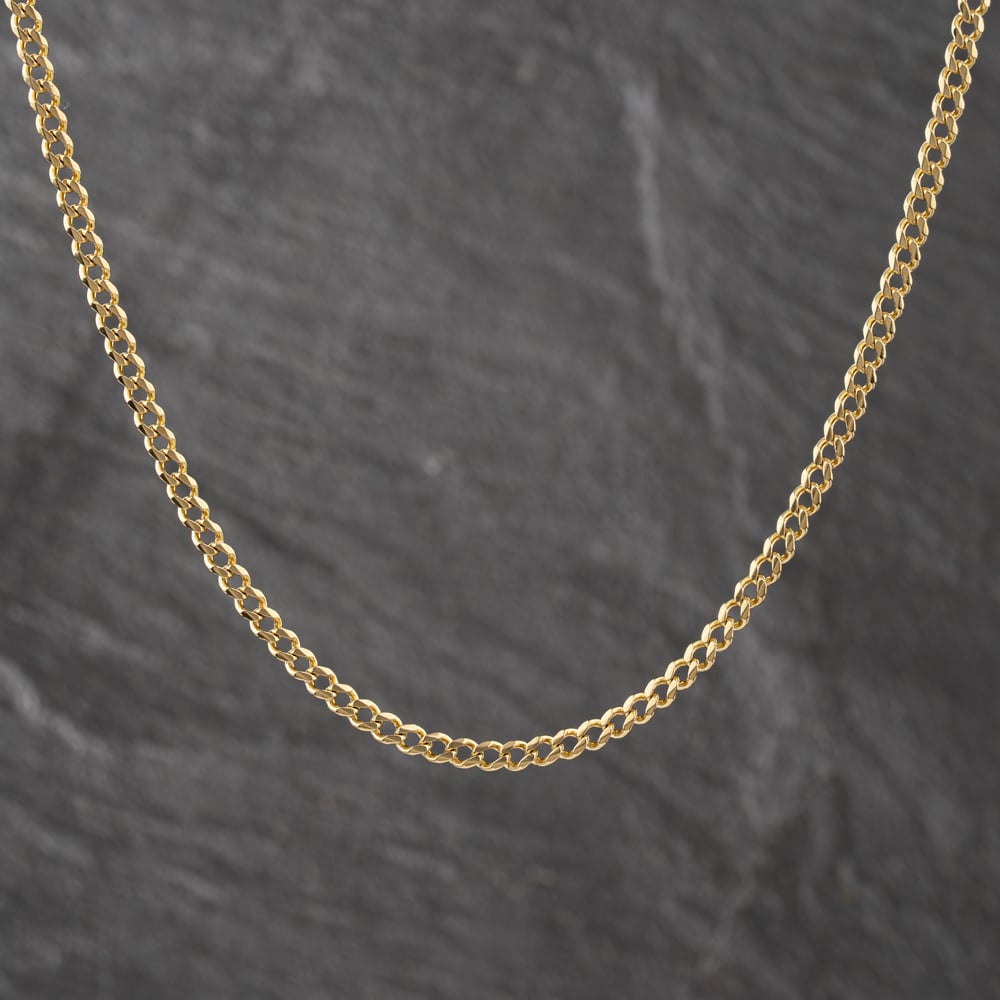 Pre-Owned 9ct Yellow Gold 28 Inch Curb Chain 41041839