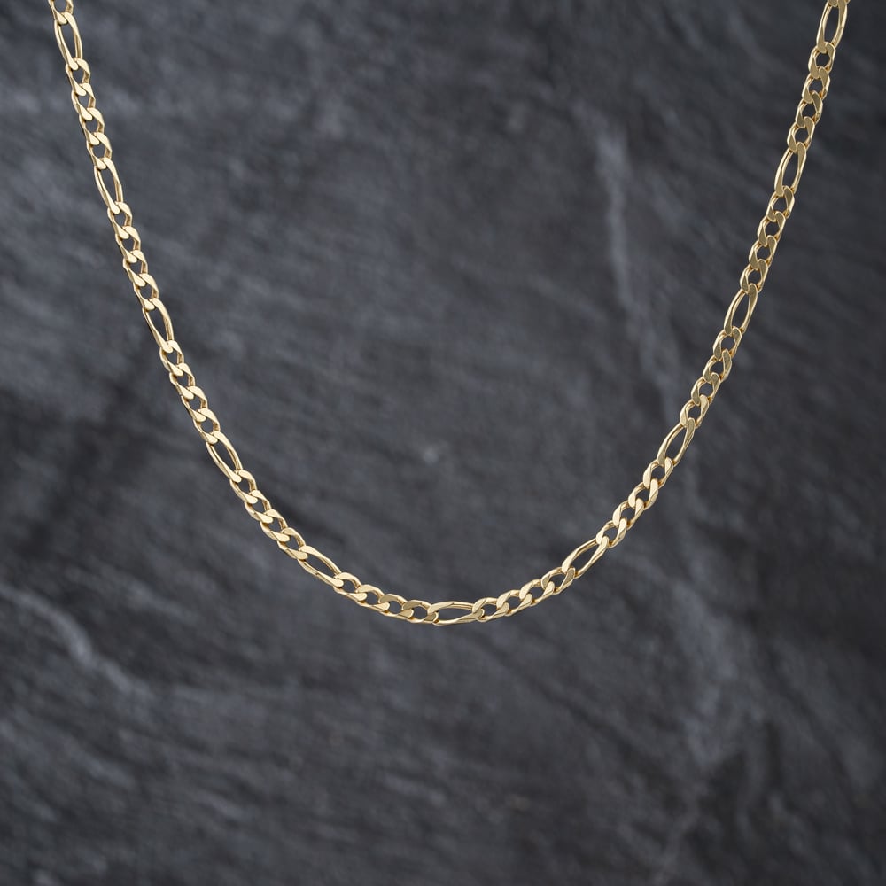 Pre-Owned 9ct Yellow Gold 19 Inch Figaro Chain 41041841