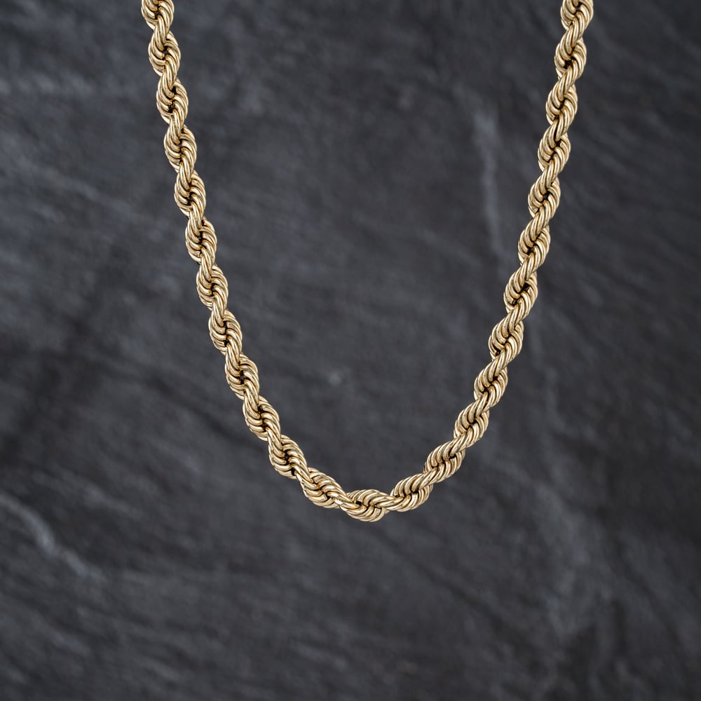 Pre-Owned 9ct Yellow Gold 16 Inch Rope Chain 41041848