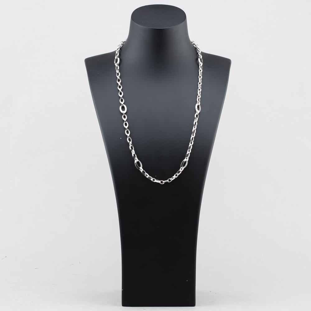 Pre-Owned 9ct White Gold Fancy 24 Inch Belcher Chain 41041850