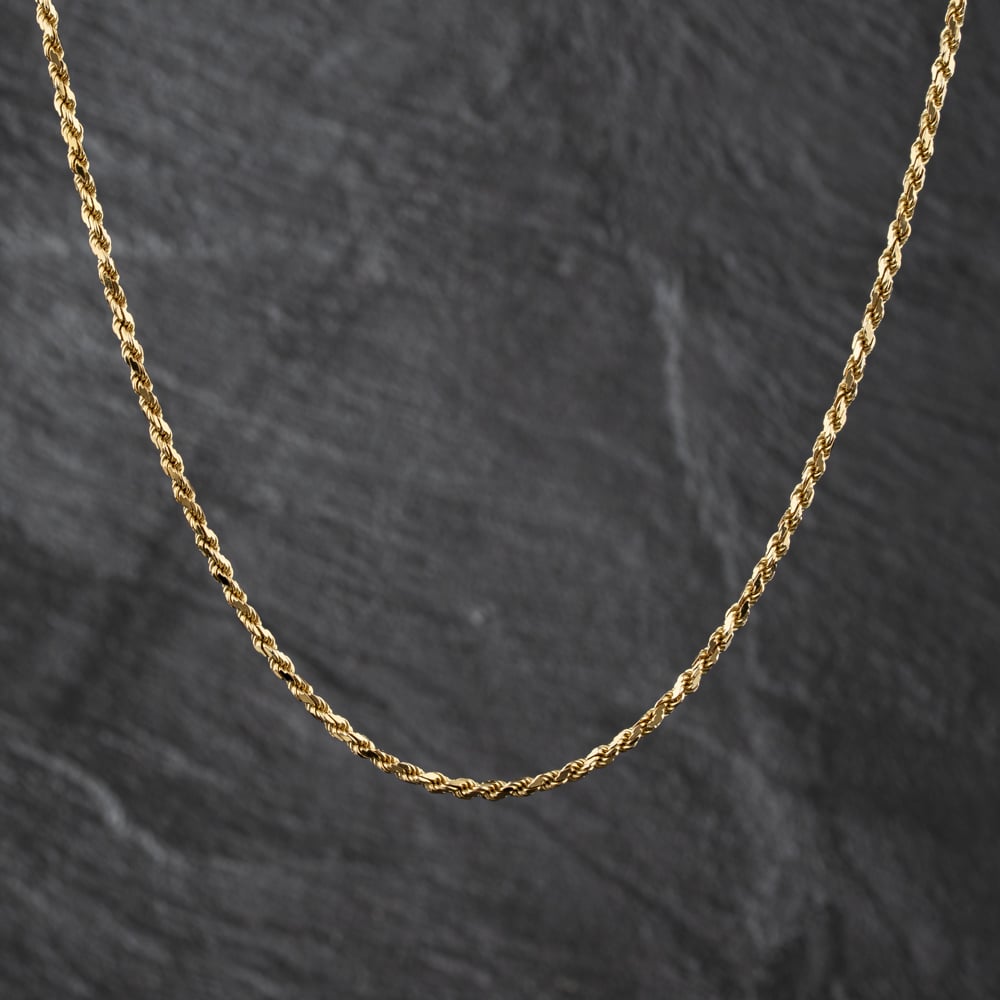 Pre-Owned 9ct Yellow Gold 26 Inch Rope Chain 41041872
